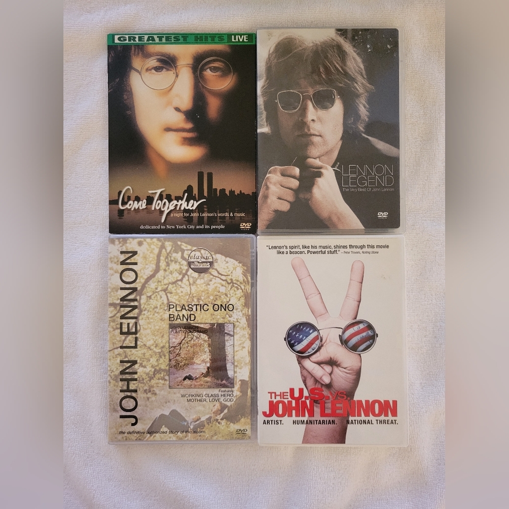 John Lennon 4 DVD Collection Lot
